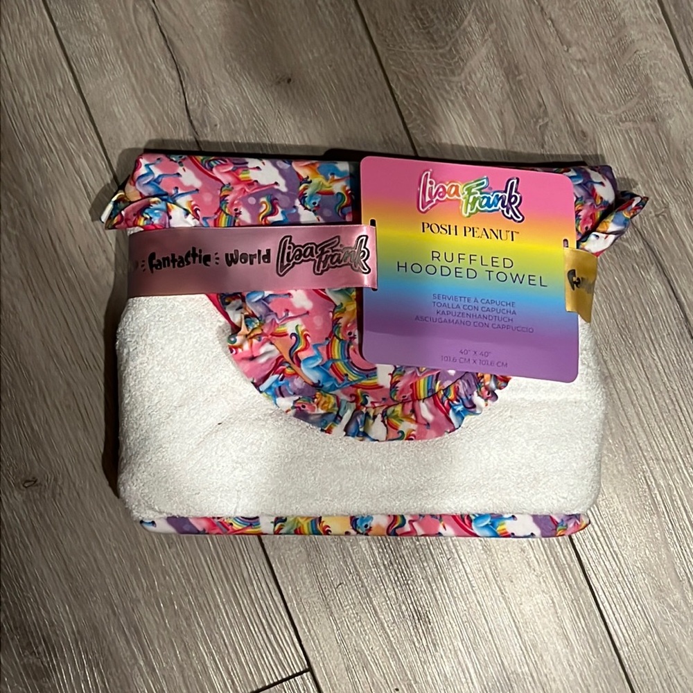 *SOLD* Posh Peanut x Lisa Frank Hooded Towel